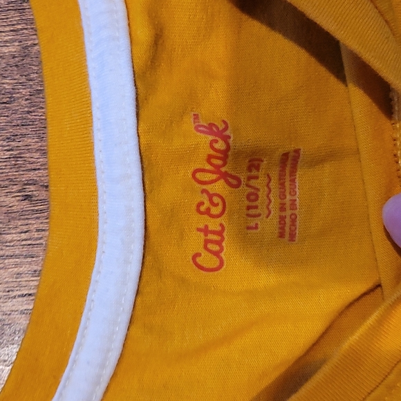 Girls size L. 10/12 mustard color art- paintbrush tee shirt - Picture 2 of 2